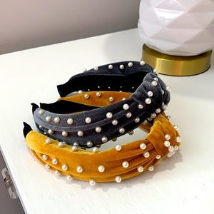 Set of 2 pearl knot headbands